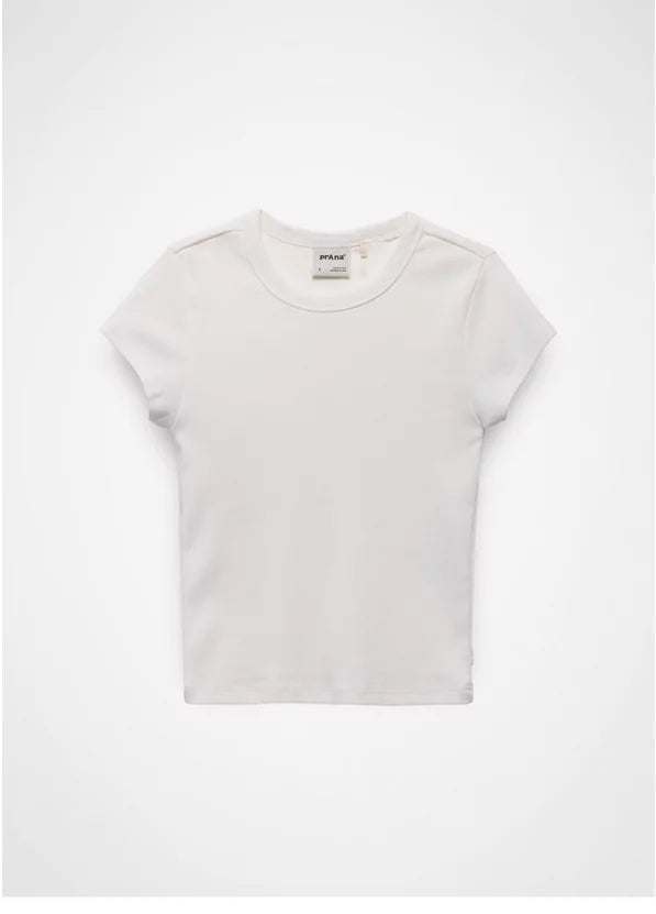 Prana Lotus Short Sleeve Tee - Womens Soft White