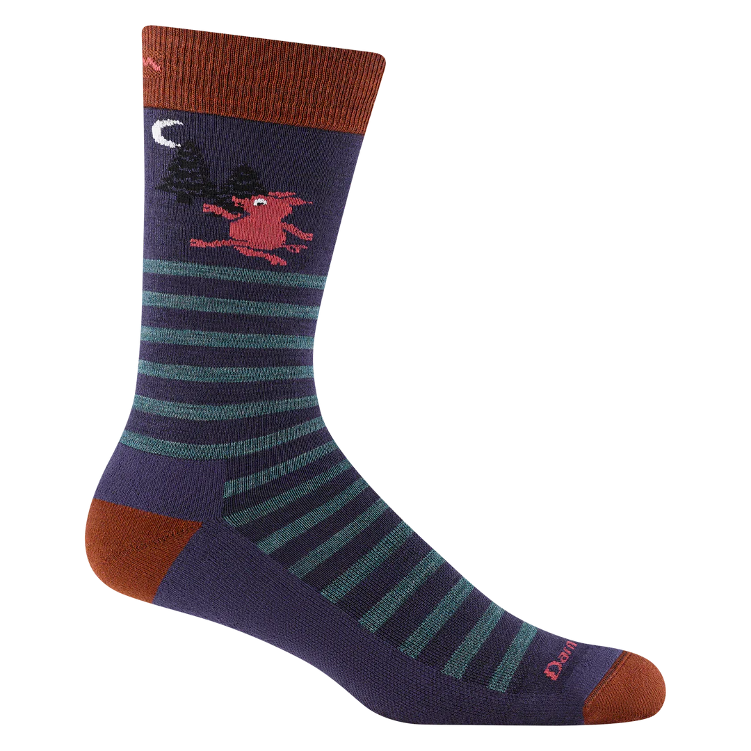 Darn Tough Wild Life Crew Lightweight With Cushion - Mens blackberry / L