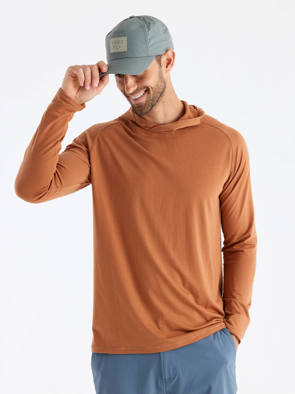 Free Fly Elevate Lightweight Hoodie - Mens Rust / M