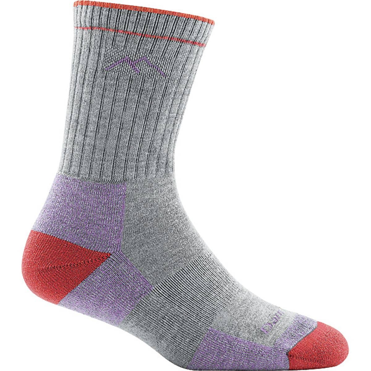 Darn Tough Hiker Coolmax Micro Crew Midweight With Cushion - Womens Light Gray / S