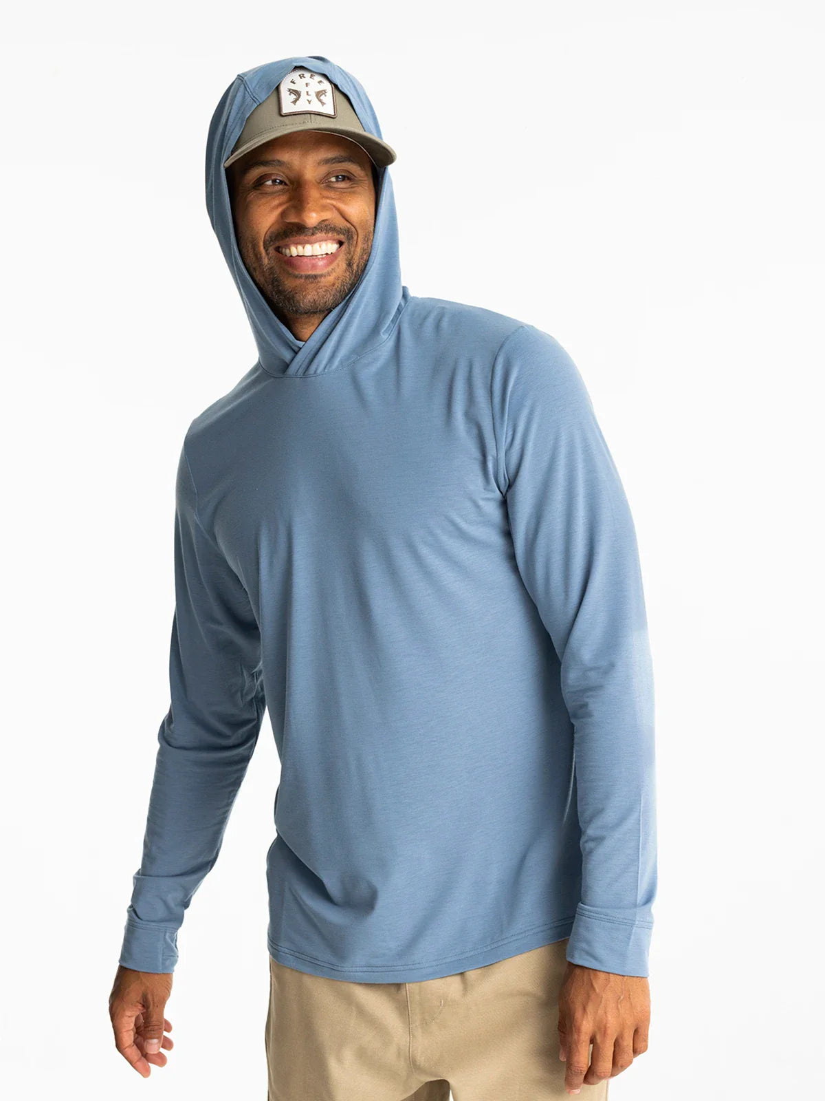 Free Fly Elevate Lightweight Hoodie - Mens Bluestone / S