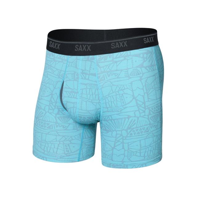 Saxx Quest Quick-Dry Mesh Boxer Brief Lazy River-Multi