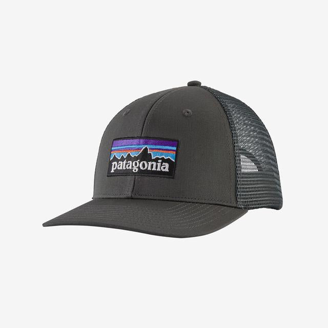 Patagonia P-6 Logo Trucker Hat White w/Quiet Violet