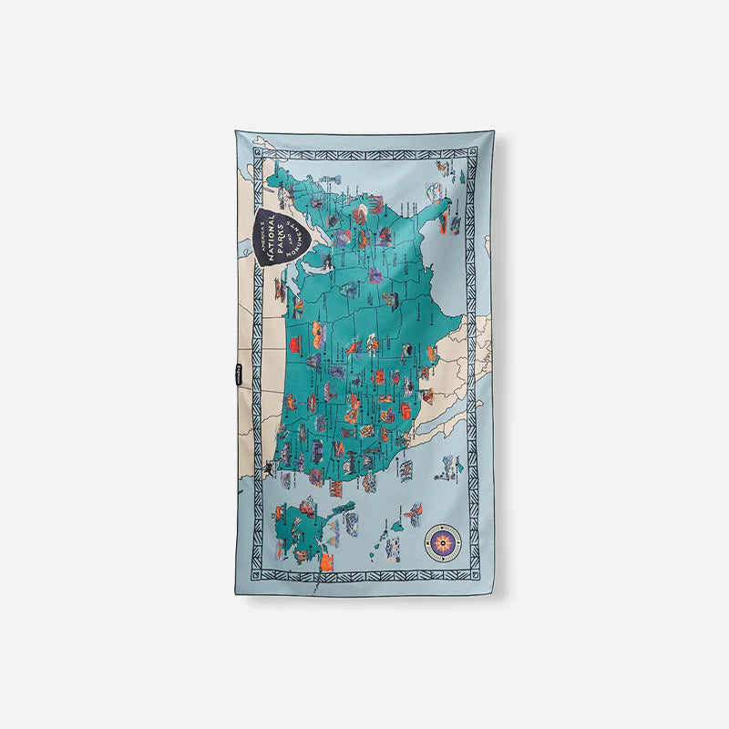 Nomadix Ultralight Towel National Parks and Monuments Map