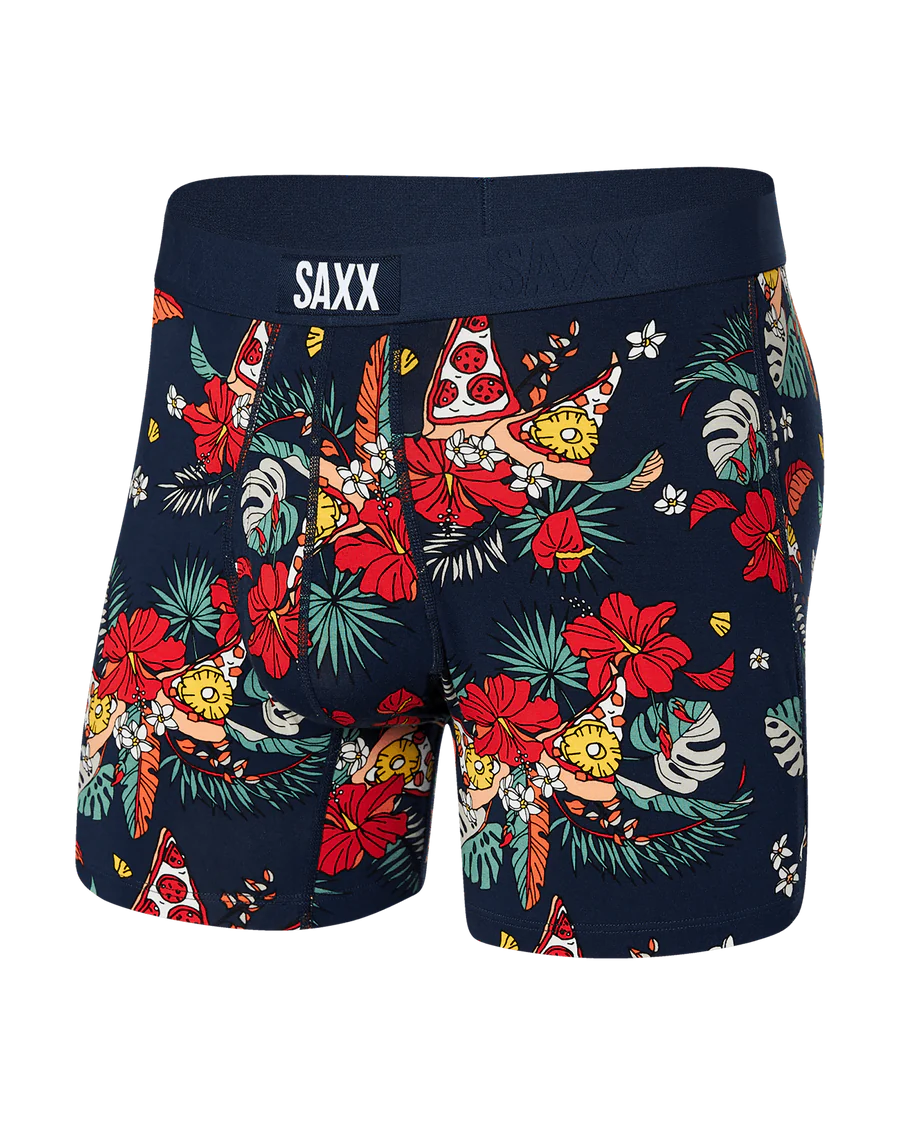 Saxx Ultra Super Soft Boxer Brief Hawaiian Pizza- Navy