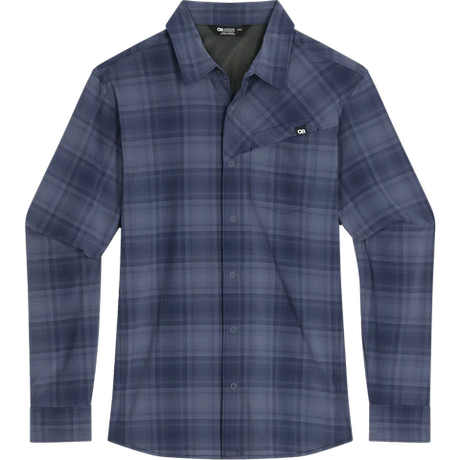 Outdoor Research Astroman Long Sleeve Sun Shirt - Mens Olympic Plaid / XXXL