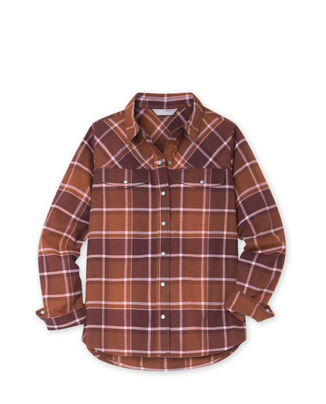 Stio Slipstone Midweight Flannel Shirt - Womens Mustang Plaid / XS