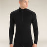 Icebreaker Merino 260 Tech Long Sleeve Half Zip - Mens Black / XS