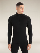 Icebreaker Merino 260 Tech Long Sleeve Half Zip - Mens Black / XS