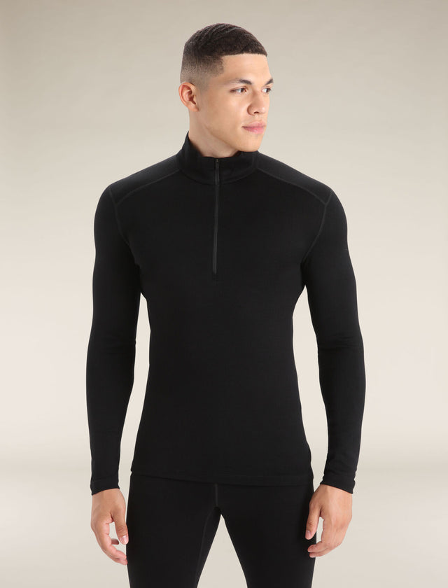 Icebreaker Merino 260 Tech Long Sleeve Half Zip - Mens Black / XS