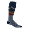 Darn Tough Steep Lines OTC Lightweight With Cushion - Mens Eclipse