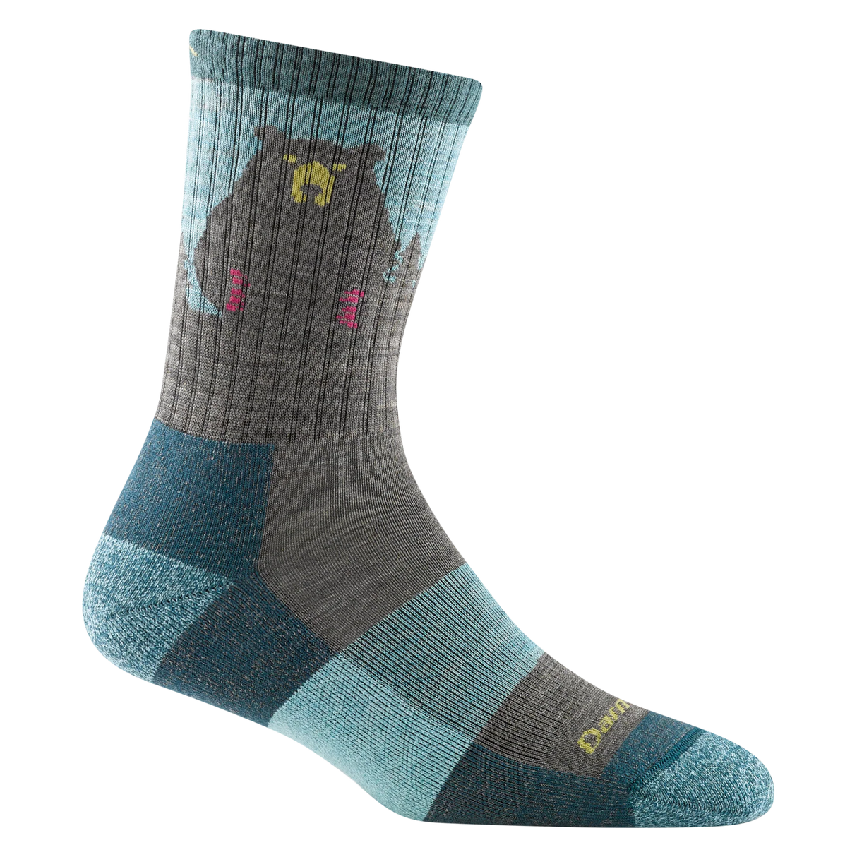 Darn Tough Bear Town Micro Crew Lightweight With Cushion - Womens Aqua / S