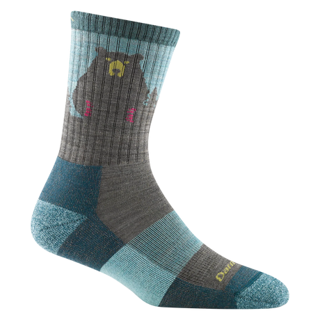 Darn Tough Bear Town Micro Crew Lightweight With Cushion - Womens Aqua / S