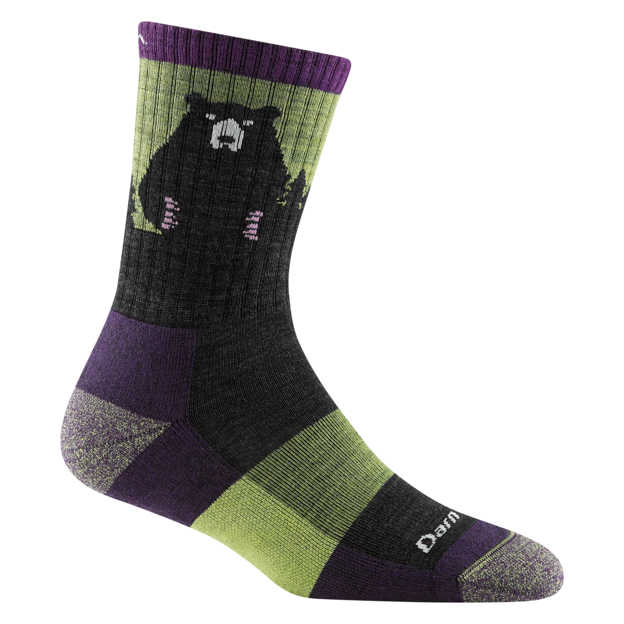 Darn Tough Bear Town Micro Crew Lightweight With Cushion - Womens Lime / S