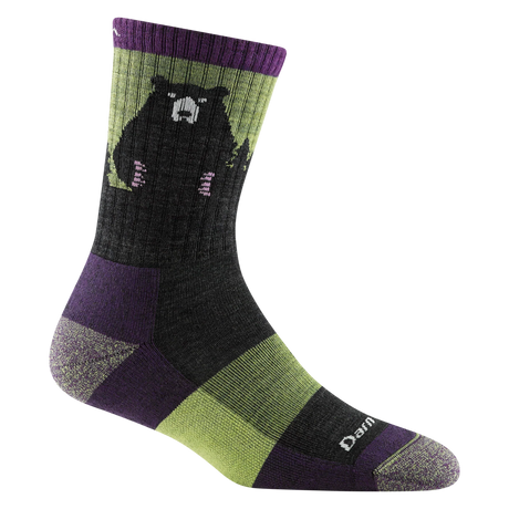 Darn Tough Bear Town Micro Crew Lightweight With Cushion - Womens Lime / S