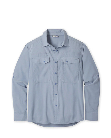 Stio Eddy Drift Shirt Long Sleeve - Mens Slate Blue Heather