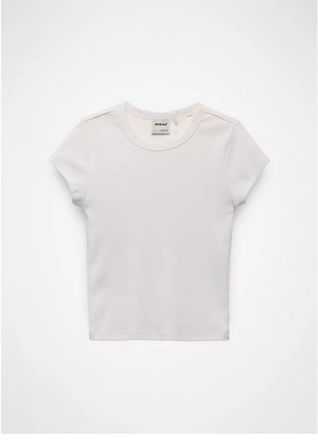 Prana Lotus Short Sleeve Tee - Womens Soft White