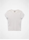 Prana Lotus Short Sleeve Tee - Womens Soft White