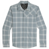 Outdoor Research Astroman Long Sleeve Sun Shirt - Mens Lead Plaid / S