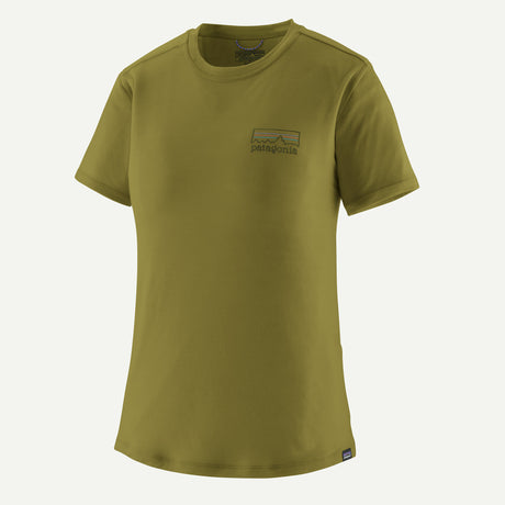 Patagonia Cap Cool Merino Blend Graphic Shirt - Womens Fitz Roy Strata: Rinsed Green