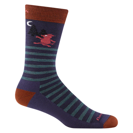 Darn Tough Wild Life Crew Lightweight With Cushion - Mens blackberry / L