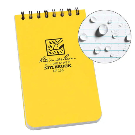 Rite in Rain Rir-Top Spiral 3x5 Yellow