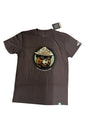 Wild Tribute Smokey Vintage Bear Tee - Neptune Logo Espresso