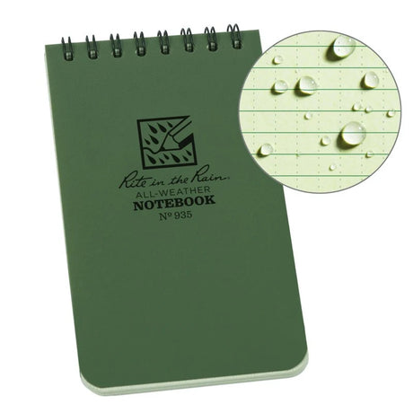 Rite in Rain Rir-Top Spiral 3x5 Green