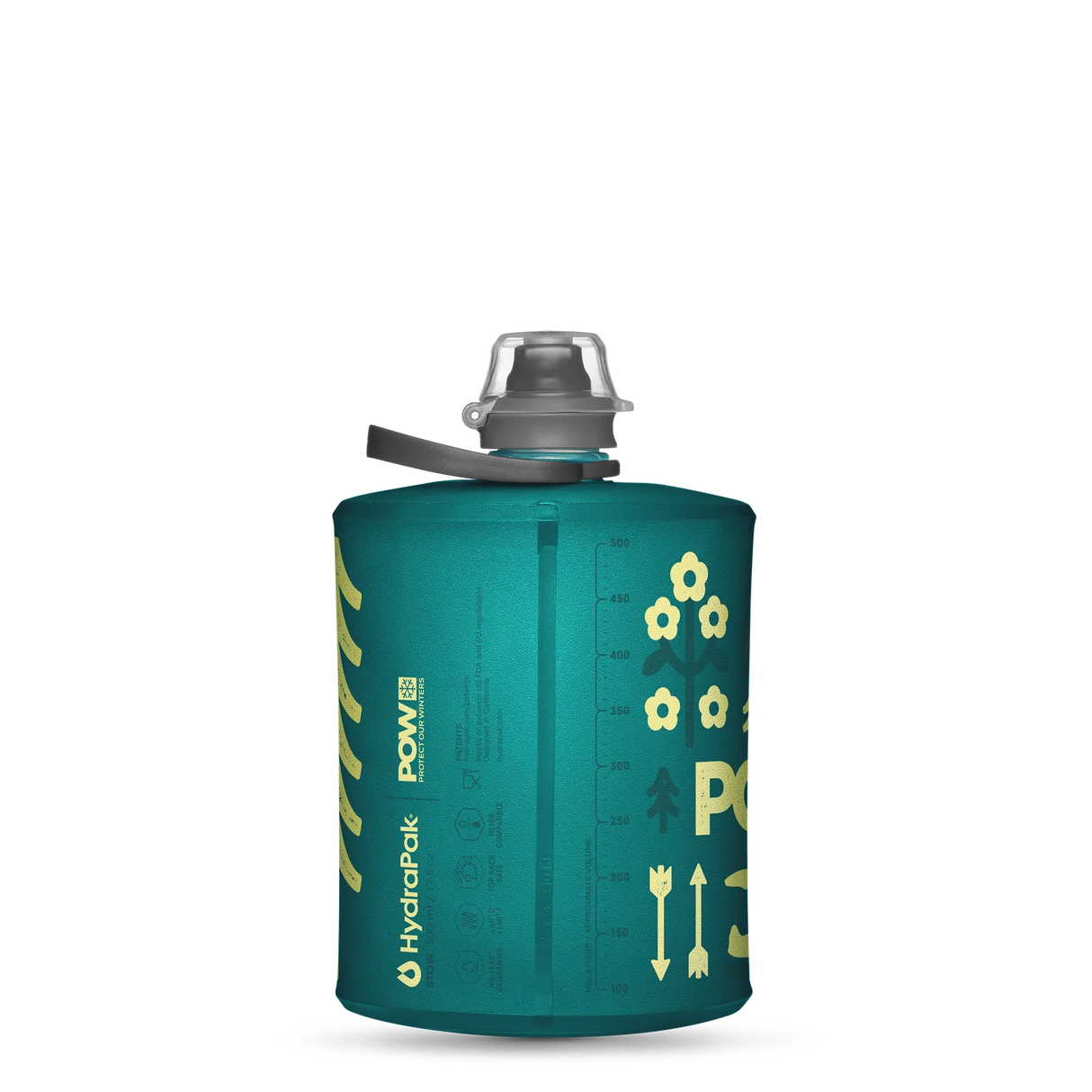 Hydrapak Stow 500ml Protect Our Winters Glacier Blue