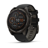 Garmin Fenix 8 47 Mm, Solar, Sapph, Carb Gry Dlc Tit w/ Blk/Peb Gry Sil Carbon Gray DLC Titanium / 47MM