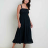 Toad & Co. Taj Hemp Tiered Midi Dress - Womens Black