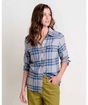 Toad & Co. Re-Form Flannel Long Sleeve Shirt - Womens Campfire Windowpane / S