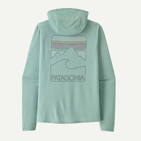 Patagonia Cap Cool Sun Hoody - Peak Visions - Mens Thermal Blue - Thin Ice X-Dye