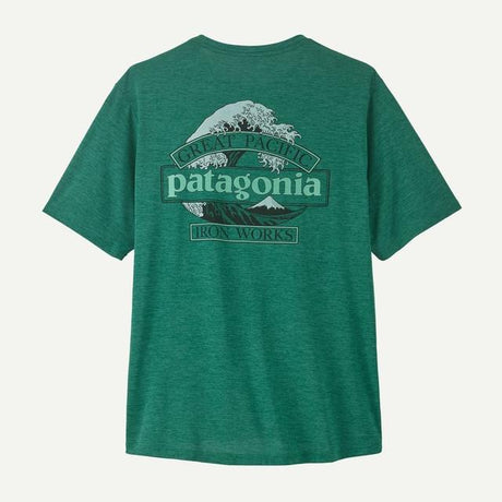Patagonia Cap Cool Daily Shirt - Great Waves - Mens Gem Green - Light Gem Green X-Dye