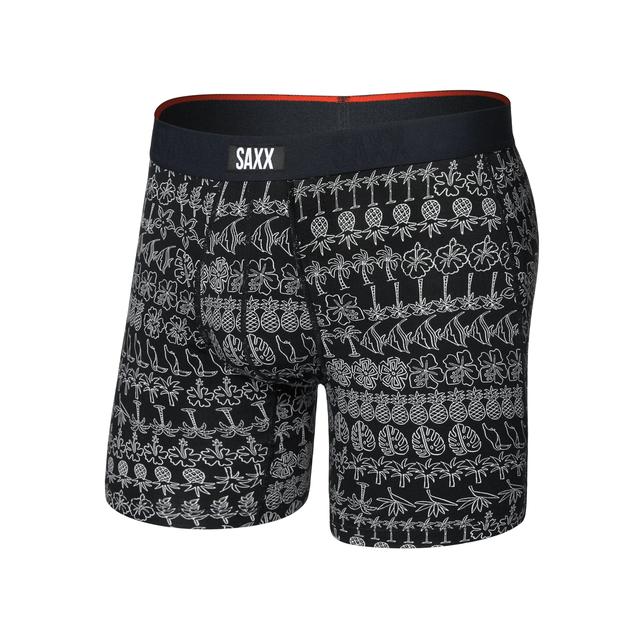 Saxx Vibe Xtra Soft Comfort Boxer Brief Bear Brocade-Maroon