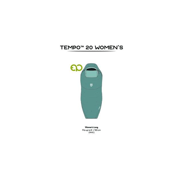 Nemo Tempo Endless Promise Synthetic Sleeping Bag - Womens Arctic-Aquifer /  / Regular