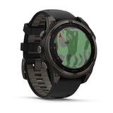 Garmin Fenix 8 47 Mm, Solar, Sapph, Carb Gry Dlc Tit w/ Blk/Peb Gry Sil