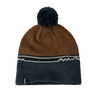 Patagonia Lightweight Powder Town Beanie Skyline Block: Shelter Brown