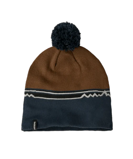 Patagonia Lightweight Powder Town Beanie Skyline Block: Shelter Brown