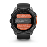 Garmin Fenix 8 51 Mm, Amoled, Slate Gray With Black Silicone Band