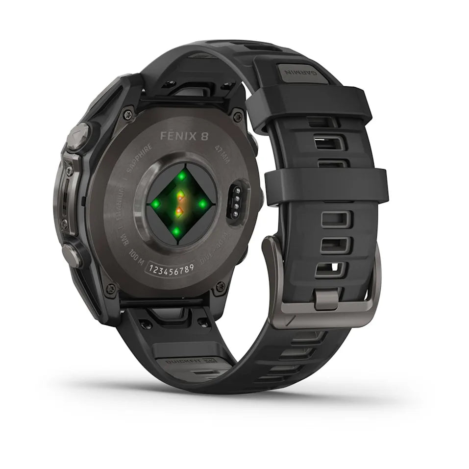 Garmin Fenix 8 47 Mm, Amoled, Slate Gray With Black Silicone Band