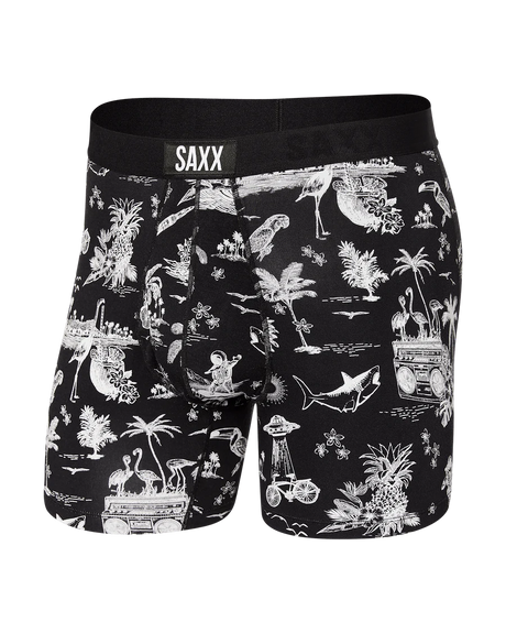 Saxx Ultra Super Soft Boxer Brief Black Astro Surf And Turf