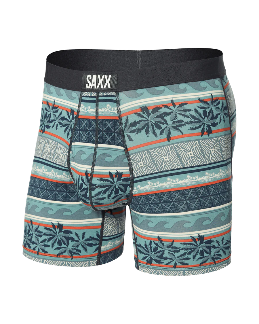 Saxx Ultra Super Soft Boxer Brief Beach hack Stripe-Teal / S