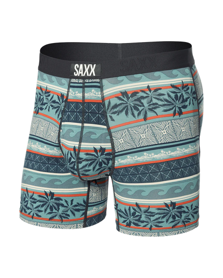 Saxx Ultra Super Soft Boxer Brief Beach hack Stripe-Teal / S